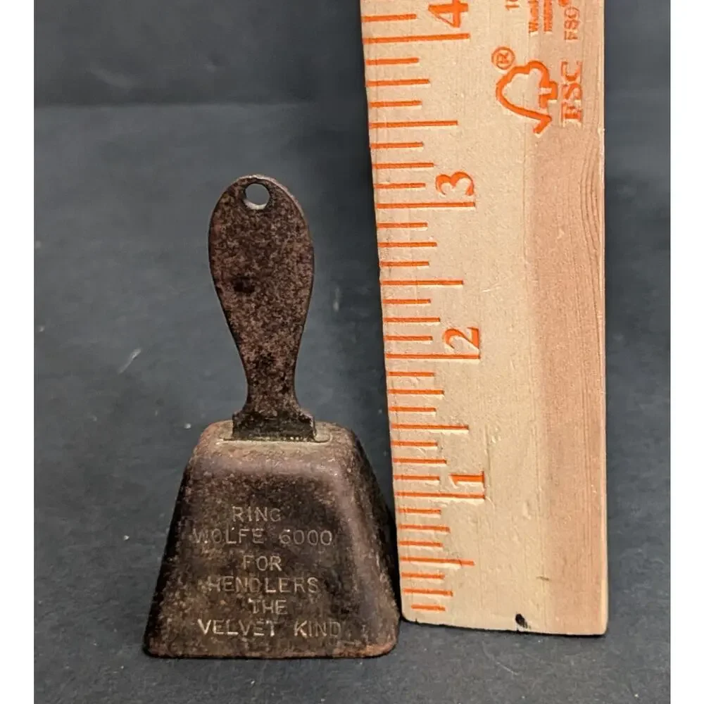 Antique Hendlers Ice Cream The Velvet Kind Cowbell Wolfe 6000 Baltimore Copper